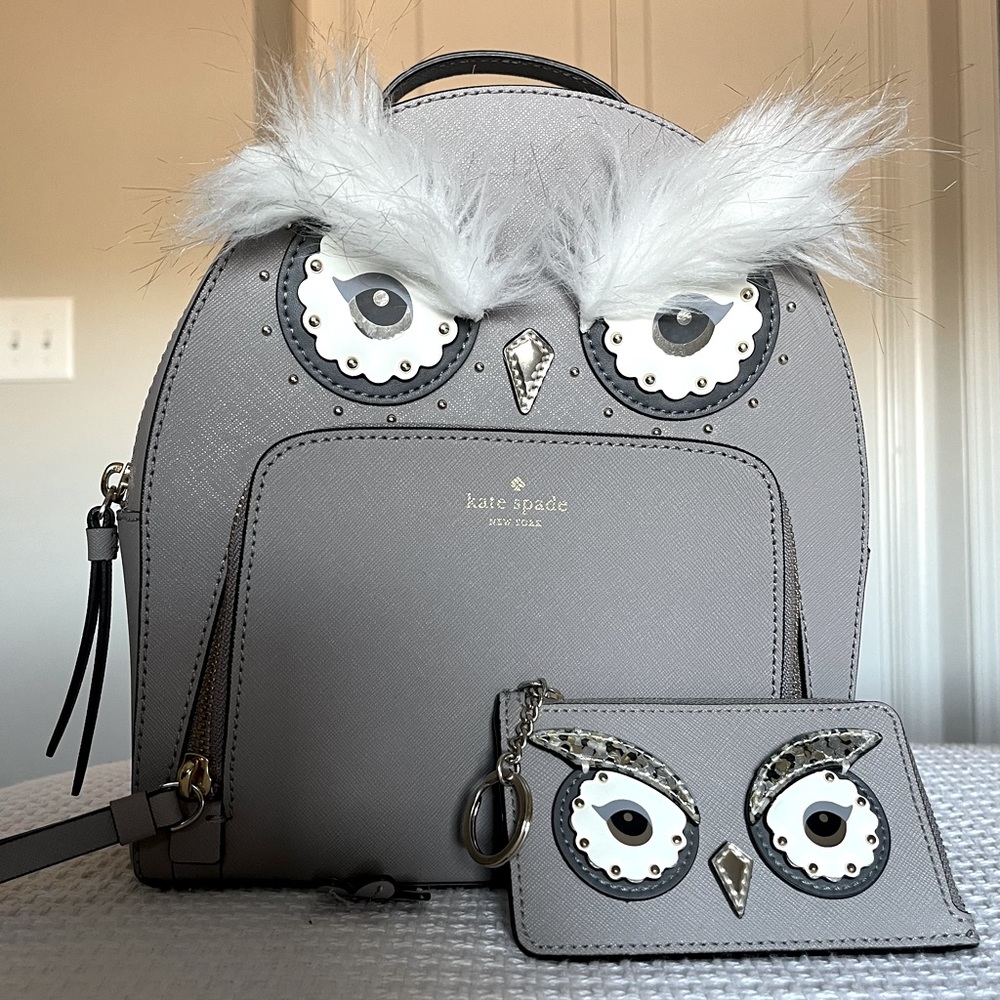 Kate Spade Owl Backpack Purse & Wallet